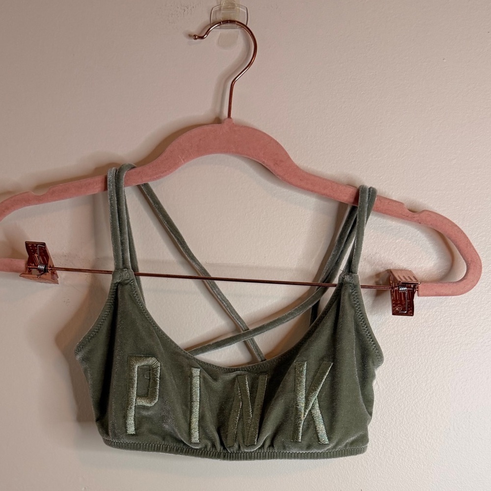 Victoria's Secret PINK Olive Swim Suit Top